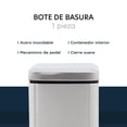thumbnail image 3 of Bote De Basura 6 Litros Acero Inoxidable Con Pedal y Tapa Color Metálico Para Cocina Oficina ColorHome gris, 3 of 7