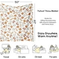 thumbnail image 3 of Fall Thanksgiving Blankets,Brown Pumpkins and Leaves Farmhouse Blanket Throw, Flannel Fleece Throw Blanket for Home Living Room Couch Bed Chair or Dorm Decor 60"x50", 3 of 6
