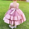 thumbnail image 4 of Vestido NSSMWTTC para bebé niña, Pascua, sin espalda, con lazo, rosa empolvado, 4 of 7