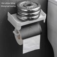 thumbnail image 2 of Toystoory Soporte de rollo Soporte de pared para servilletas de baño Estante sin perforaciones Soportes para estantes Autoadhesivo Cocina Baño Juegos de accesorios de baño Verde ostra Verde ostra, 2 of 6