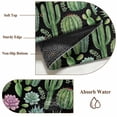 thumbnail image 6 of Cactus Summer Round Area Rug 4Ft Washable Circle Rugs for Bedroom Dining Room, Watercolor Tropical Botanical Black Non-Slip Carpet Floor Mats Indoor Outdoor Carpet Runner Aesthetic Home Decor, 6 of 8