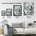 thumbnail image 3 of Artery8 Orchid Flowers Artwork Exotic Dark Floral Bloom Living Room Extra Large XL Wall Art Poster Print, 3 of 5