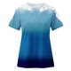 thumbnail image 4 of Fiudx Camisetas para Mujer Blusa de Encaje con Cuello Redondo y Manga Corta con Estampado para Mujer, 4 of 5