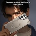 thumbnail image 2 of Metal Magnetic Case for Samsung Galaxy S24 Ultra Sleek Minimalist Protective S23 Ultra Shock Absorption Aerospace Grade Aluminum Shells with Built-in Kickstand, 2 of 9