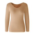 thumbnail image 2 of Thermal Shirt for Women Long Sleeve Crew Neck Tees Undershirts Fitted Tops for Women Winter Outfits Womens Shirts Casual, 2 of 5