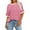 Pink, variant on BSDJILFG 50% Pajama Tops for Women Y2K Striped Shirt Short Sleeve Tees Lounge Loose Crew Neck Shirts Lounge Sleepwear Pajama Tops S-XXL