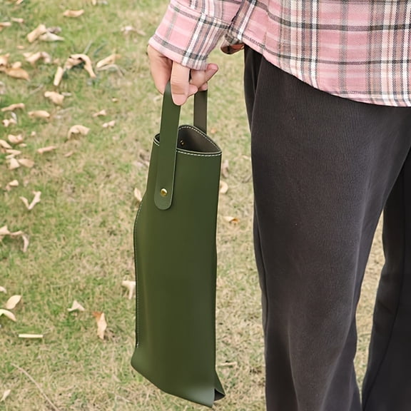 Reusable Leather Wine Tote Single Bottle Gift Bag for Champagne Party Picnic