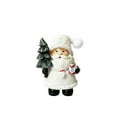 thumbnail image 2 of 4 Inch White Santa Claus Resin Figurine Holding Christmas Tree and Gift, Tabletop Christmas Decor, Holiday Home Decor for Shelf and Mantel Display, 2 of 5