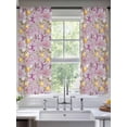 thumbnail image 2 of Lemon Tree Birds Sheer Curtains 63 Inch Length 2 Panels Set, Yellow Botanical Pink Floral Voile Window Treatment Rod Pocket Curtains Sheers Drapes for Bedroom/Living Room/Kitchen 52x"63"x2, 2 of 7
