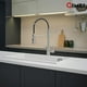 thumbnail image 5 of Grifo de cocina con rociador desplegable de arco alto, manija única, grifo de fregadero de cocina con resorte, níquel cepillado, grifos de cocina modernos de acero inoxidable, 5 of 5