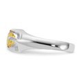thumbnail image 3 of Sterling Silver Yellow Round CZ Ring, 3 of 5