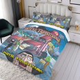 thumbnail image 3 of Hotel Transylvania Conjunto de sábanas temático, trío de piezas, cómodo y amigable con la piel, diseño único, regalo de decoración para el hogar para familiares, amigos y fans, 90 cm * 190 cm, 3 of 6