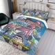 thumbnail image 3 of Hotel Transylvania Conjunto de sábanas temático, trío de piezas, cómodo y amigable con la piel, diseño único, regalo de decoración para el hogar para familiares, amigos y fans,140cm *210cm, 3 of 6