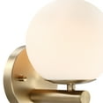 thumbnail image 5 of Designers Fountain Crown Heights 8 inch 1-Light Brushed Gold Wall Sconce with White Art Glass Shade, D252C-WS-BG, 5 of 6