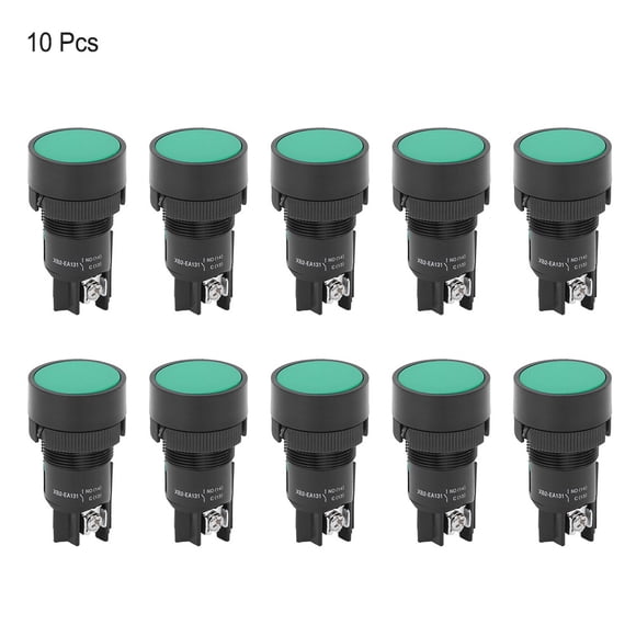 Suministros industriales, 10 piezas de interruptor de reinicio plano de plástico XB2, estética elegante