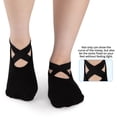 thumbnail image 5 of COOPLUS Womens Pilates Socks Non-Slip Grips With Straps Yoga Socks for Women Dance,Ballet,Workout, 5 of 7