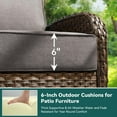 thumbnail image 6 of PARKWELL 5-Piece Outdoor Conversation Sets, High Back Patio Swivel Glider Chair Seating Furniture with Footrest for Porch - Gray, 6 of 10