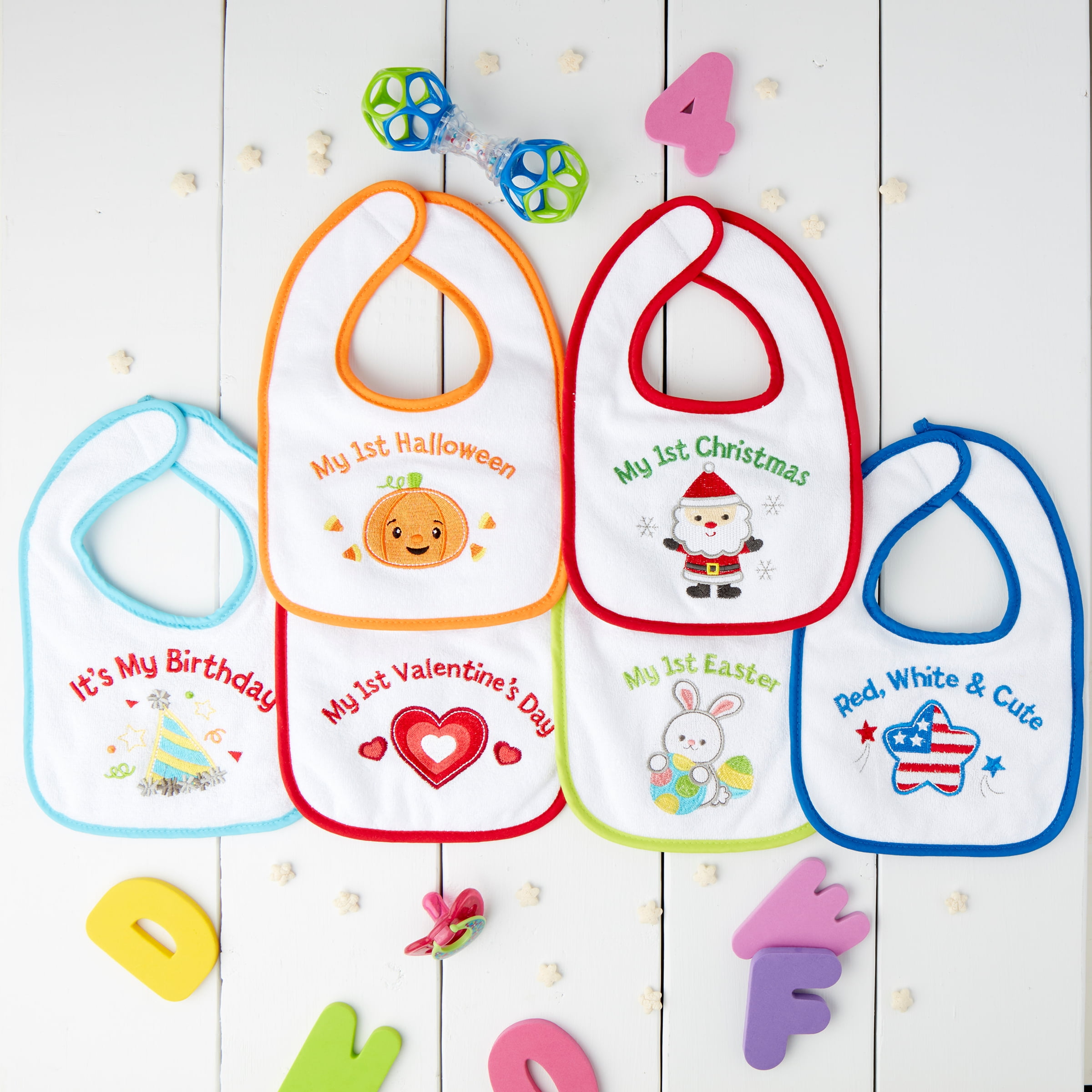 baby's 1st holiday bibs