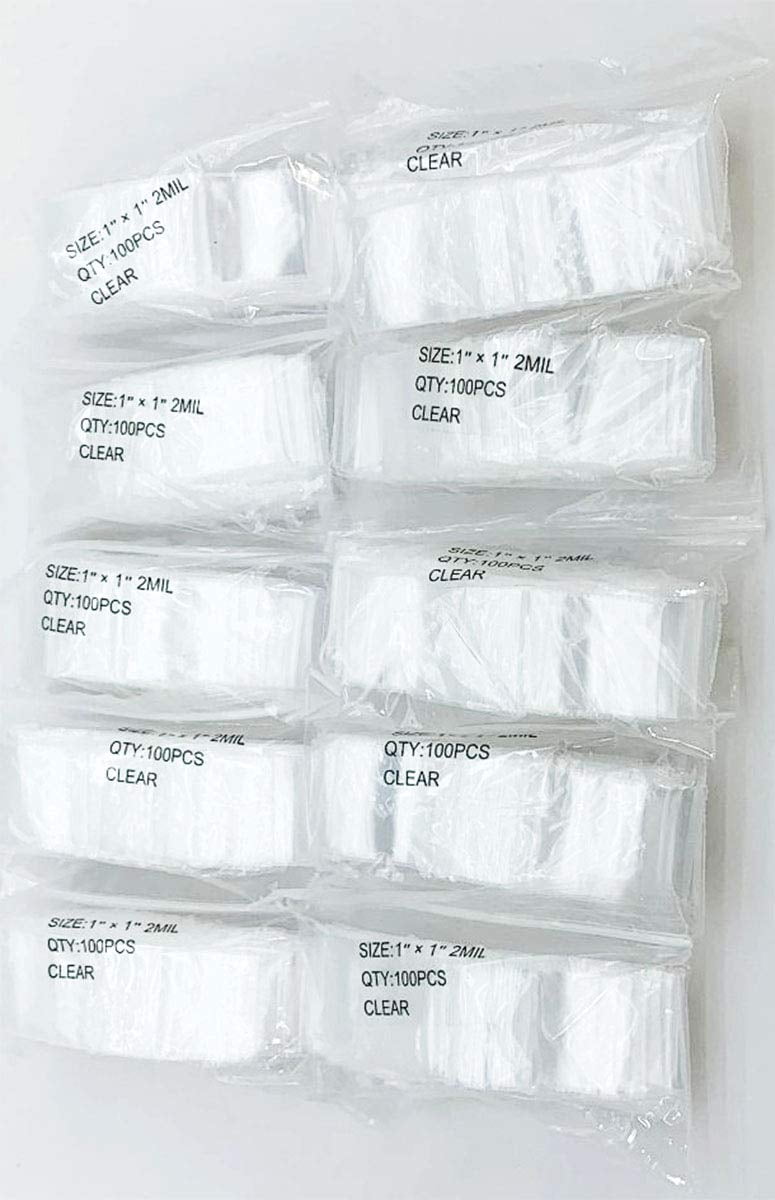 1000 2.5"x4" small reclosable ziplock bags 2mil  Fits Business Cards! 