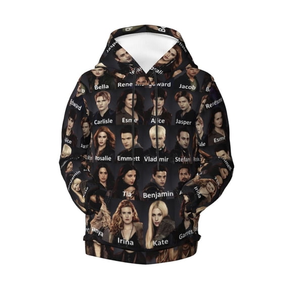 The Twilight Saga Teen Boys Girls Hoodies 3D Printed Hooded Sweatshirts for Kids Long Sleeve Casual Unisex Pullovers with Pockets