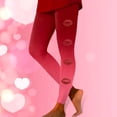 thumbnail image 2 of Leggings Cute Love Heart Print Graphic Valentine Tight Tight Jean Leggings for Women Tummy Control Cotton Leggings with Pockets Womens Pajama Bottoms, 2 of 5