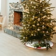 thumbnail image 3 of Christmas Tree Skirt 90 cm Printed Fabric Floor Mat for Hiding Tree Stand and Catching Pine Needles, 3 of 5