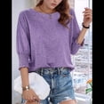 thumbnail image 4 of Blusa Informal con Cuello Redondo y Mangas para Mujer, Color , XXL, 4 of 6
