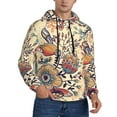thumbnail image 2 of Haiem Floral With Birds And Fantasy Flowers Patterned Men's Hoodie with Kangaroo Pocket - Ideal Pullover Sweatshirt for Daily Wear, Travel, and Home-Small, 2 of 7