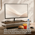 thumbnail image 5 of GYSIBAPO 2-Tier Acrylic Monitor Riser, Ergonomic Computer Stand with MDF Shelves, 50 lbs Capacity for Home Office Vanity, Walnut, 5 of 10