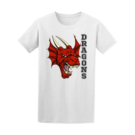 Team Mascot - Red Dragon Sports Team Mascot Tee Men's -Image by Shutterstock