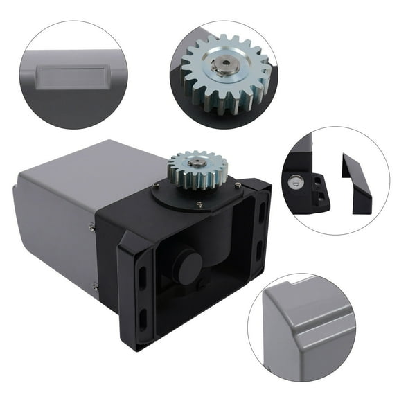 Miumaeov Automatic Sliding Gate Openers with 2 Remote Controls, Electric Rolling Driveway Fence Slide Gate Motor, Complete Gate Operator Hardware Security System Kit