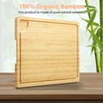 thumbnail image 5 of Yeshouse Extra Large Bamboo Cutting Board for Kitchen, Wooden Cutting Board for Kitchen, with Juice Groove and Handles, Over Sink Chopping Board for Meat, Vegetables, Turkey Carving, 5 of 7