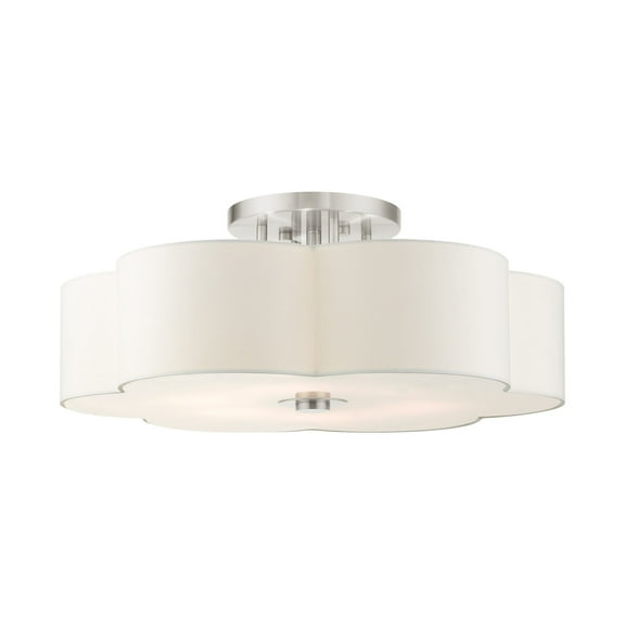 Livex Lighting - Chelsea - 6 Light Semi-Flush Mount in French Country Style - 28