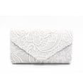 thumbnail image 4 of LEEYNEER Lace Floral Envelope Handbag Evening Bag Wedding Bride Party Bag Coin Purses-White, 4 of 4