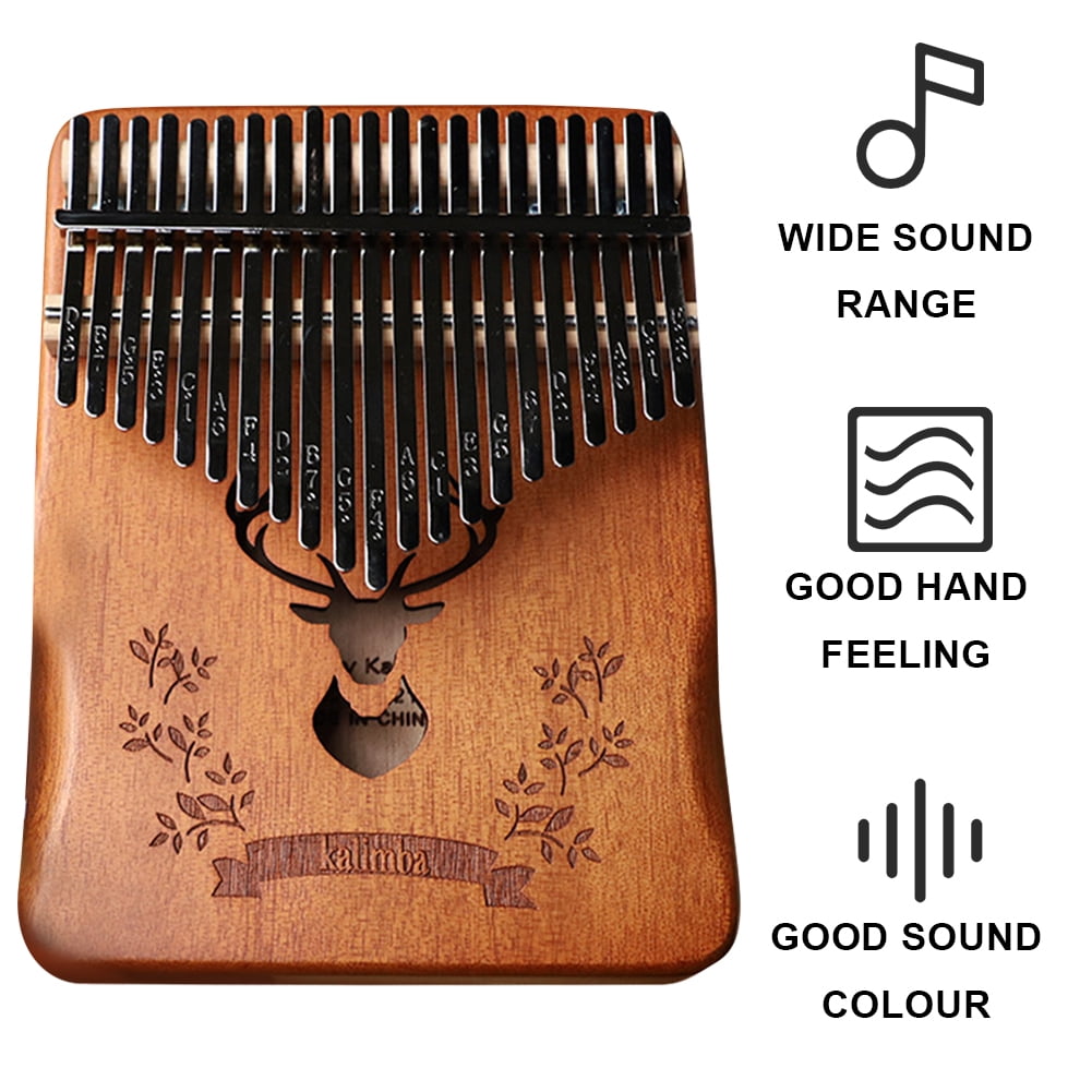 BLEEUS Kalimba 21 Keys Thumb Piano Portable Mbira Finger Piano Gift (Forest Deer) Musical Instruments Supplies (Forest Deer)