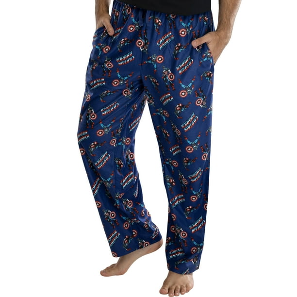 Intimo Marvel Men's Captain America Retro Allover Print Loungewear