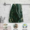 thumbnail image 4 of Marble Art Style Kitchen Hand Towels 2 PCS, Golden Glitter Fingertip Bath Towels Ultra Soft and Highly Absorbent, Decorative Face Towels Dish Washcloths, 28.3"x14.4", 4 of 4