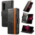 thumbnail image 1 of Case for Sony Xperia 1 III Cover Leather Wallet Folio Case Book Design Flip Magnetic Closure - Black, 1 of 5
