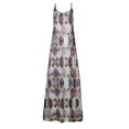 thumbnail image 3 of Sexy Dance Women Tank  Dresses Summer Sleeveless Print Maxi  Dress Summer Casual V Neck Sling  Sundress Beach Holiday Party Cami Long Dress Purple L, 3 of 6