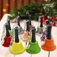 thumbnail image 4 of Yellow Santa Claus Handbell With Keychain For Christmas Tree Decoration Holiday Party Gift Teacher Bell Dinner Call Bell Polished Metal Finish, 4 of 5