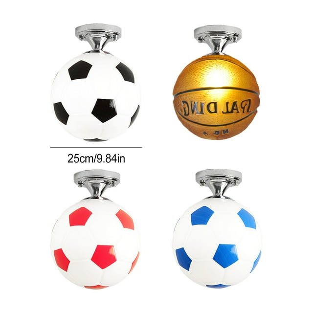 maskred Football Club Ceiling Lamp Cozy Atmosphere For Child S Room Wide Application Glass Premium Glass Yellow