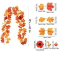 thumbnail image 3 of 1PC Maple Leaf Berries Pumpkin Vine Decoration, 68.9 inch Fall Garland Maple Leaves Garlands, for Halloween Thanksgiving Door Decorations Fireplace Fall Wedding Outdoor Decor, 3 of 6