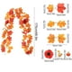 thumbnail image 2 of Halloween Fake Maple Leaf Vines Autumn Decoration Artificial Green Plant Maple Leaf, 2 of 6