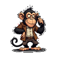 thumbnail image 4 of Vinyl Stickers Monkey Themed Waterproof Stickers Decorative Stickers for Notebooks Suitcases Laptops, 4 of 8