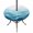 Teal, Blue, White, variant on Round Outdoor Tablecloth with Umbrella Hole and Zipper, Teal Blue Ombre Tablecloth with Elastic Waterproof, Summer Beach Ocean Waves Coastal Patio Table Covers for 31" - 35" Picnic Pool Tables