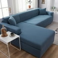 DEKAXID Sofa Covers for Living Room Elastic Solid Corner Couch Cover L