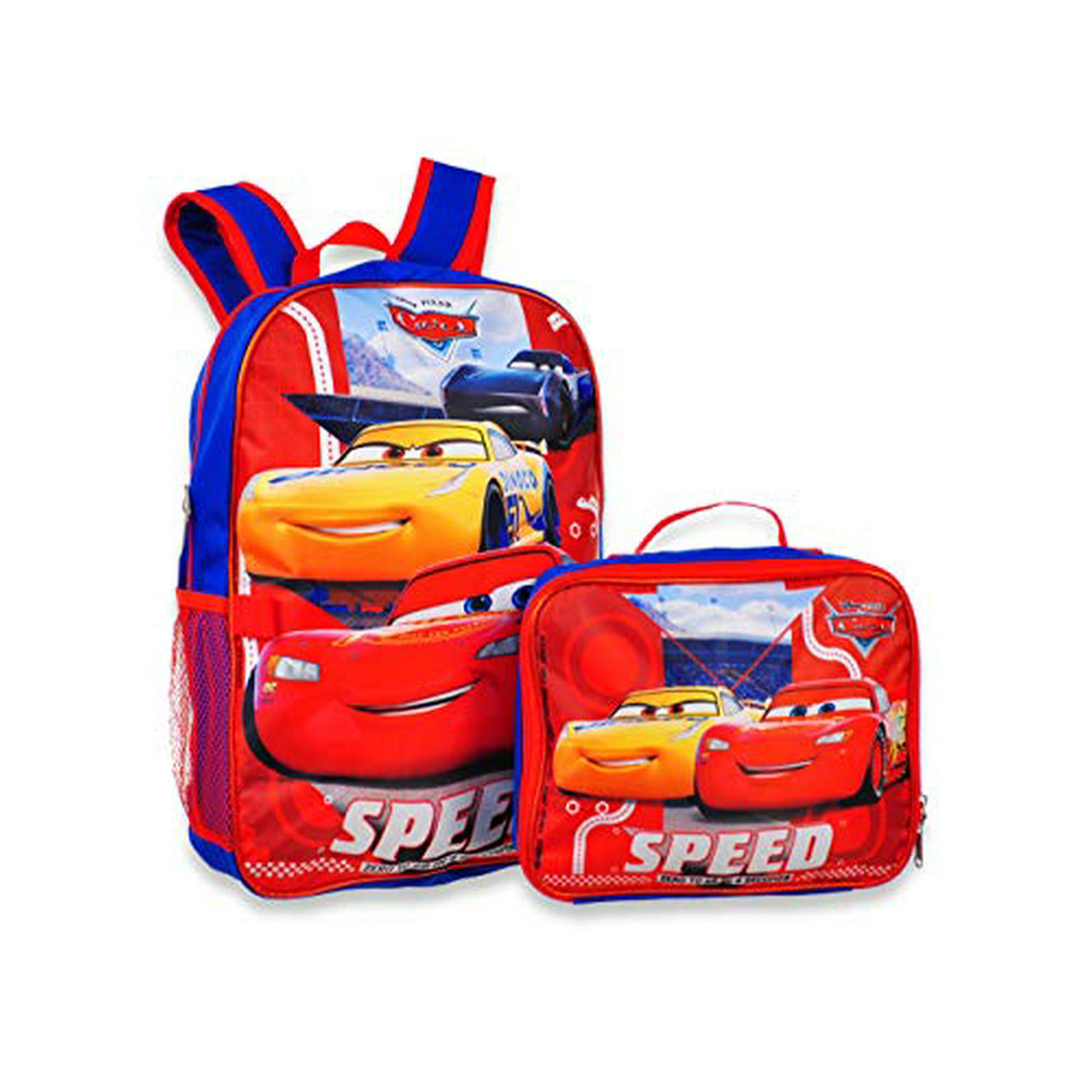 Ruz Disney Cars Jackson Lightning Mcqueen 16 Backpack With Lunch Box 2 Piece Set Other