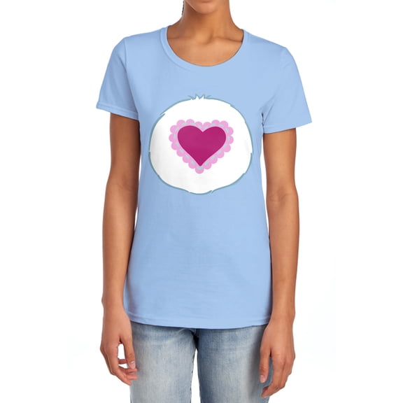 Care Bears Cousins Gentle Heart Lamb Belly Women's T Shirt, Light Blue, Large