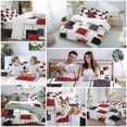 thumbnail image 6 of Red Grey Black Bedding 3 Piece Duvet Cover Set Queen Size, Irregular Geometric Modern Abstract Soft Microfiber Comforter Cover with Zipper Closure & Pillowcases, Wrinkle & FadeResistant Quilt Cover, 6 of 9