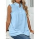 thumbnail image 1 of Camiseta sin mangas para mujer camiseta sin mangas de verano para mujer camisas informales de poliéster sin mangas chaleco con cuello de botones lavable a máquina ANGGREK Otros, 1 of 5
